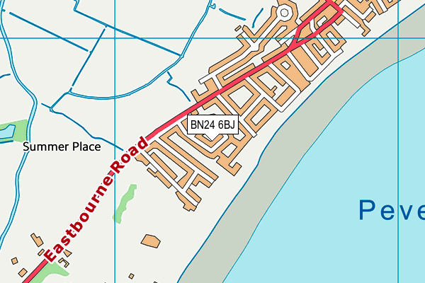 BN24 6BJ map - OS VectorMap District (Ordnance Survey)