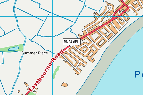 BN24 6BL map - OS VectorMap District (Ordnance Survey)