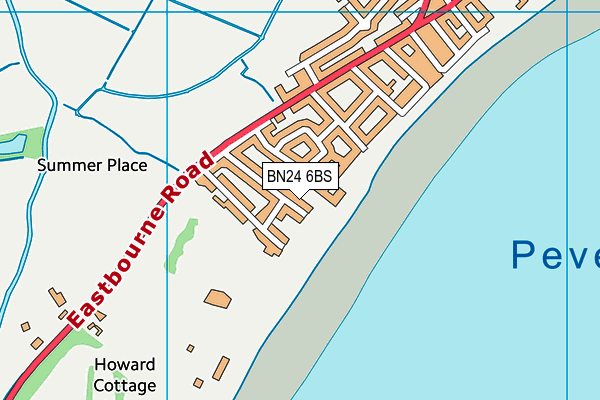 BN24 6BS map - OS VectorMap District (Ordnance Survey)