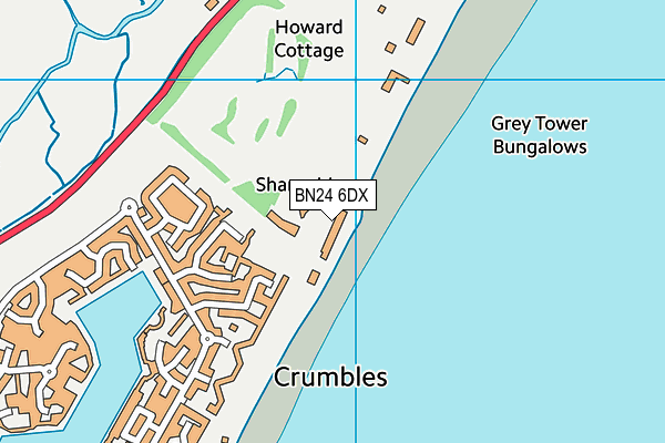 BN24 6DX map - OS VectorMap District (Ordnance Survey)