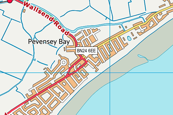 BN24 6EE map - OS VectorMap District (Ordnance Survey)