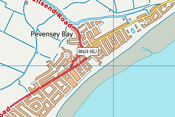 BN24 6EJ map - OS VectorMap District (Ordnance Survey)