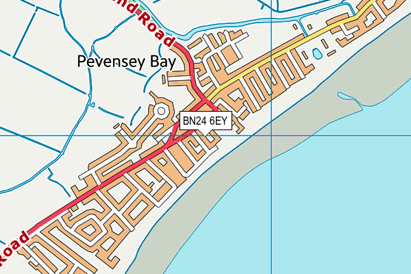 BN24 6EY map - OS VectorMap District (Ordnance Survey)