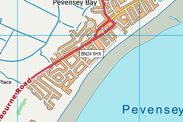 BN24 6HX map - OS VectorMap District (Ordnance Survey)