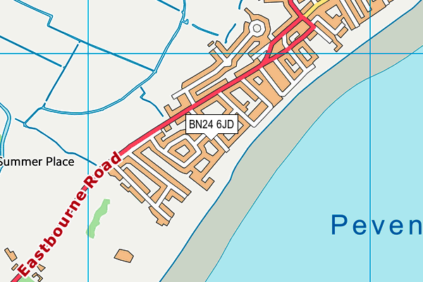 BN24 6JD map - OS VectorMap District (Ordnance Survey)