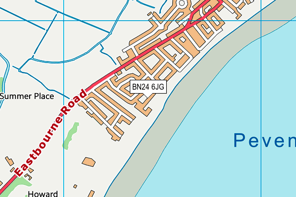 BN24 6JG map - OS VectorMap District (Ordnance Survey)
