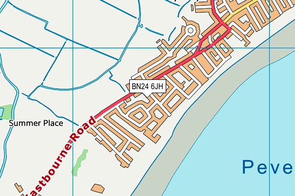 BN24 6JH map - OS VectorMap District (Ordnance Survey)