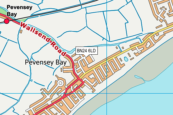 BN24 6LD map - OS VectorMap District (Ordnance Survey)