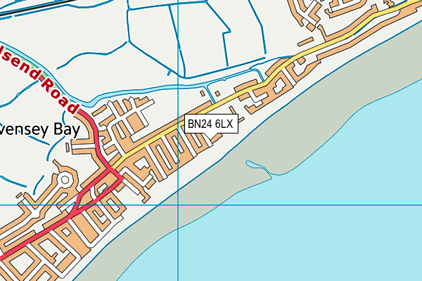 BN24 6LX map - OS VectorMap District (Ordnance Survey)