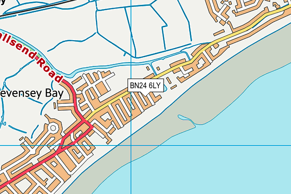 BN24 6LY map - OS VectorMap District (Ordnance Survey)