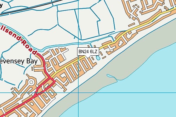 BN24 6LZ map - OS VectorMap District (Ordnance Survey)