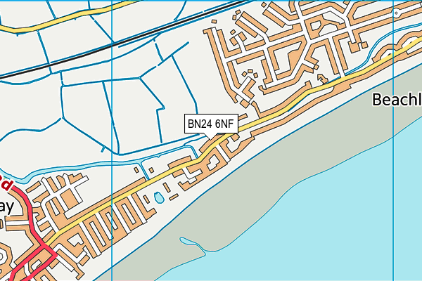 BN24 6NF map - OS VectorMap District (Ordnance Survey)