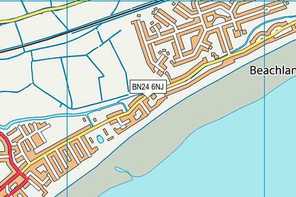BN24 6NJ map - OS VectorMap District (Ordnance Survey)