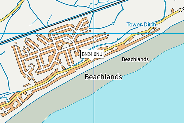 BN24 6NU map - OS VectorMap District (Ordnance Survey)