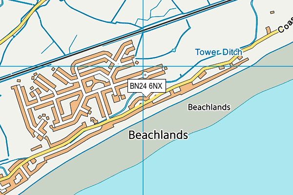 BN24 6NX map - OS VectorMap District (Ordnance Survey)