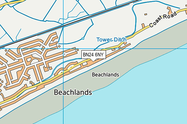 BN24 6NY map - OS VectorMap District (Ordnance Survey)