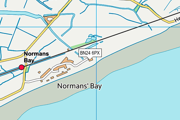 BN24 6PX map - OS VectorMap District (Ordnance Survey)