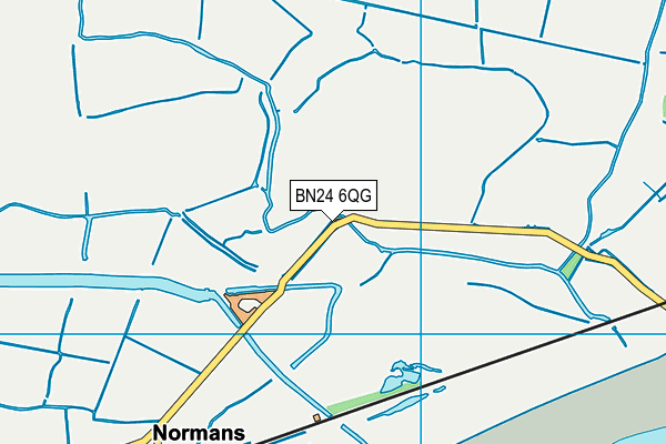 BN24 6QG map - OS VectorMap District (Ordnance Survey)