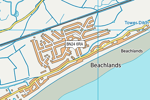 BN24 6RA map - OS VectorMap District (Ordnance Survey)