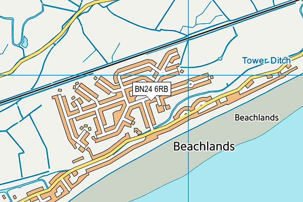 BN24 6RB map - OS VectorMap District (Ordnance Survey)