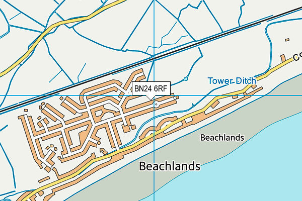 BN24 6RF map - OS VectorMap District (Ordnance Survey)