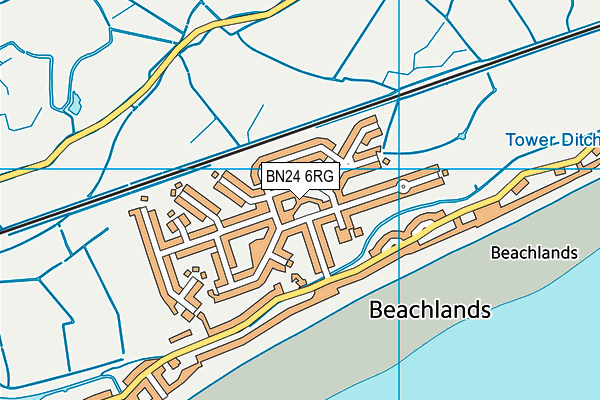 BN24 6RG map - OS VectorMap District (Ordnance Survey)