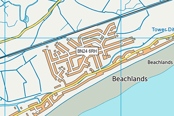 BN24 6RH map - OS VectorMap District (Ordnance Survey)