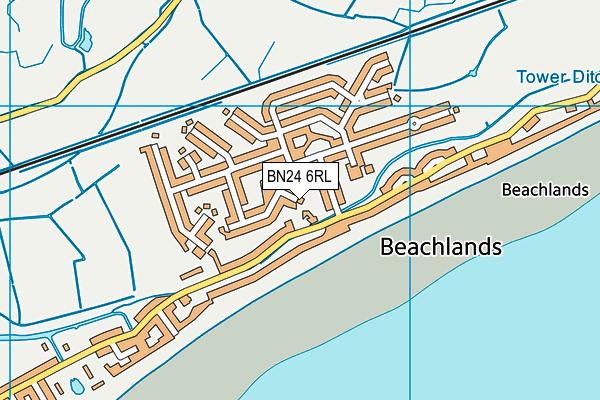 BN24 6RL map - OS VectorMap District (Ordnance Survey)