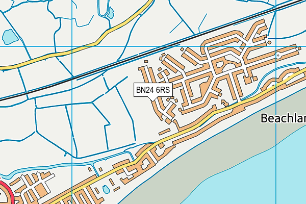 BN24 6RS map - OS VectorMap District (Ordnance Survey)