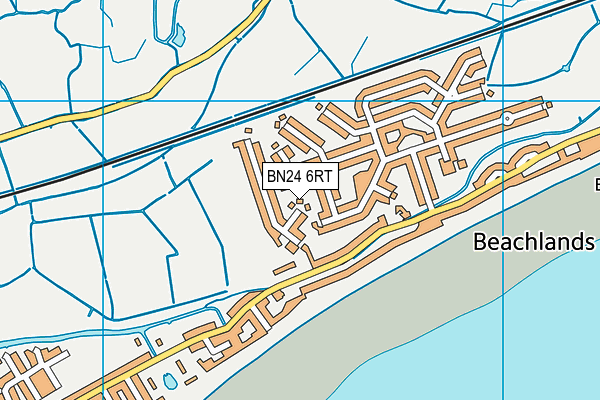 BN24 6RT map - OS VectorMap District (Ordnance Survey)