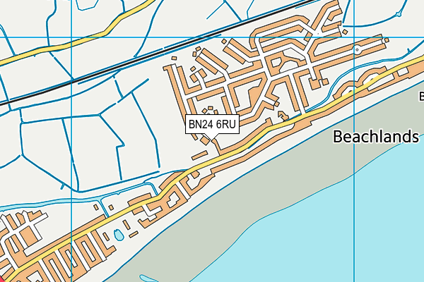 BN24 6RU map - OS VectorMap District (Ordnance Survey)