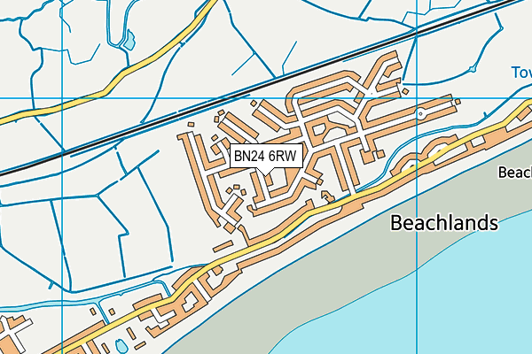 BN24 6RW map - OS VectorMap District (Ordnance Survey)
