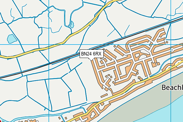 BN24 6RX map - OS VectorMap District (Ordnance Survey)