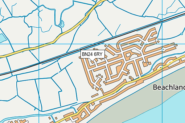 BN24 6RY map - OS VectorMap District (Ordnance Survey)