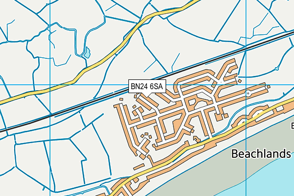 BN24 6SA map - OS VectorMap District (Ordnance Survey)