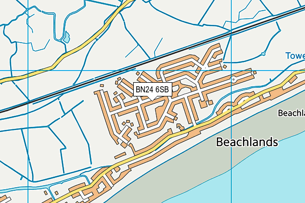 BN24 6SB map - OS VectorMap District (Ordnance Survey)