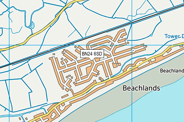 BN24 6SD map - OS VectorMap District (Ordnance Survey)
