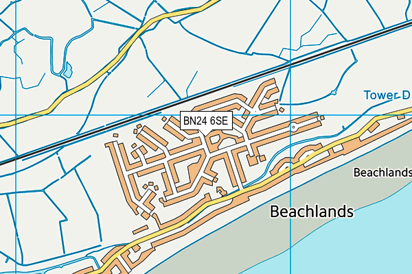 BN24 6SE map - OS VectorMap District (Ordnance Survey)