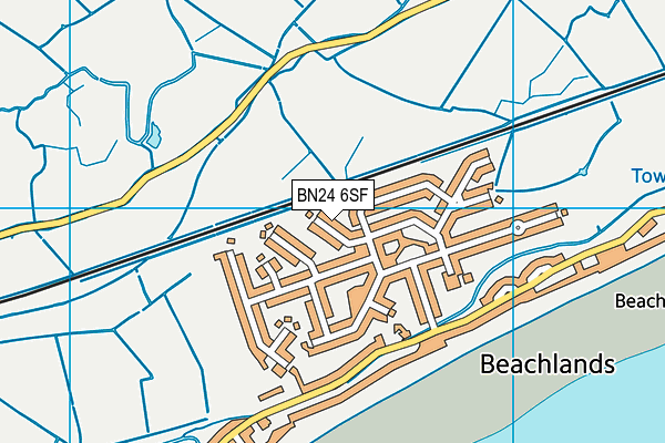 BN24 6SF map - OS VectorMap District (Ordnance Survey)