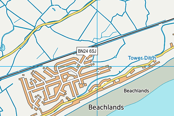 BN24 6SJ map - OS VectorMap District (Ordnance Survey)