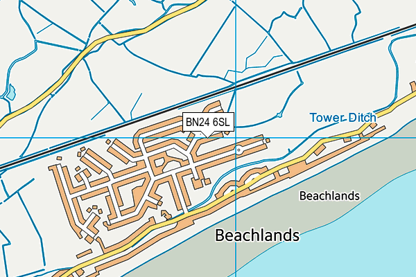 BN24 6SL map - OS VectorMap District (Ordnance Survey)