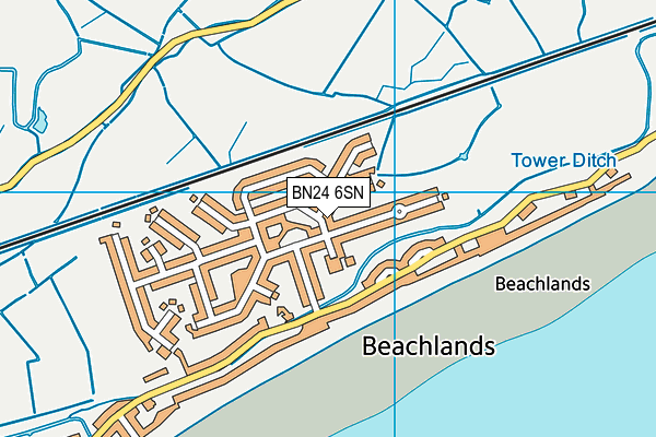 BN24 6SN map - OS VectorMap District (Ordnance Survey)