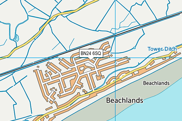 BN24 6SQ map - OS VectorMap District (Ordnance Survey)