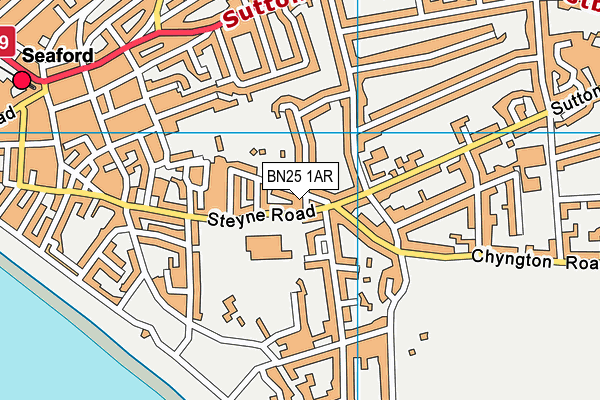 BN25 1AR map - OS VectorMap District (Ordnance Survey)