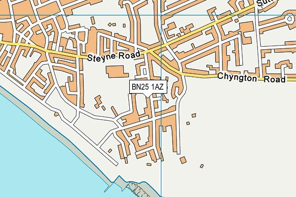 BN25 1AZ map - OS VectorMap District (Ordnance Survey)