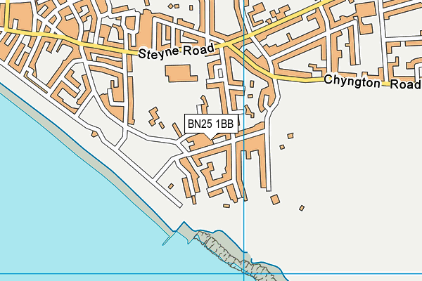BN25 1BB map - OS VectorMap District (Ordnance Survey)