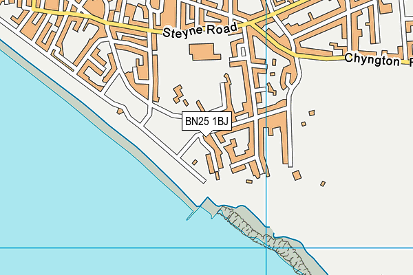 BN25 1BJ map - OS VectorMap District (Ordnance Survey)
