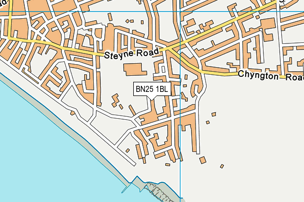 BN25 1BL map - OS VectorMap District (Ordnance Survey)