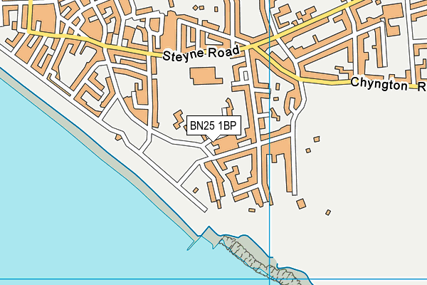 BN25 1BP map - OS VectorMap District (Ordnance Survey)