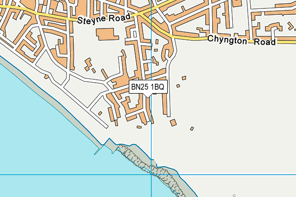 BN25 1BQ map - OS VectorMap District (Ordnance Survey)
